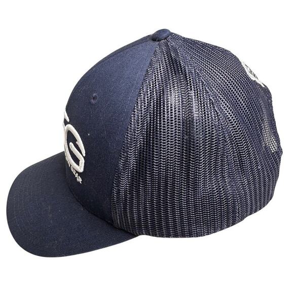 Columbia PFG Fishing Mesh Ball Cap Hat Performance Gear Snapback Navy Blue - Picture 3 of 16